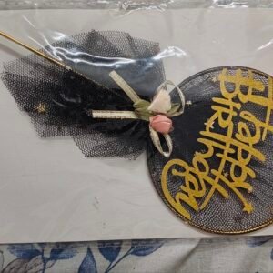 Birthday topper with black net