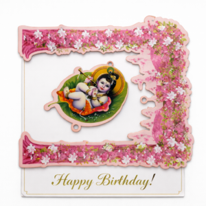 Shri krishna birthday topper wooden material