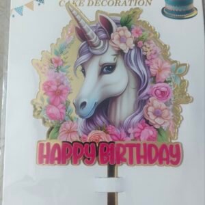 unicorn theme birthday tags