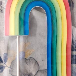 Rainbow paper cut out topper