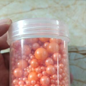 orange pearls edible for cake decorating