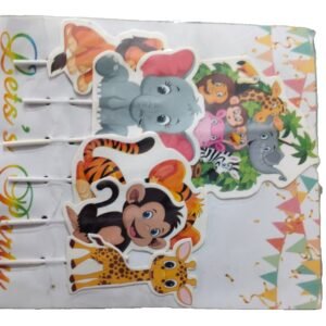 Jungle Theme cake topper paper